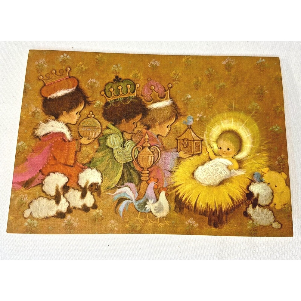 Vtg 70s Hallmark Christmas 10 Cards 3 (Three) Wisemen Baby Jesus Nativity Unused
